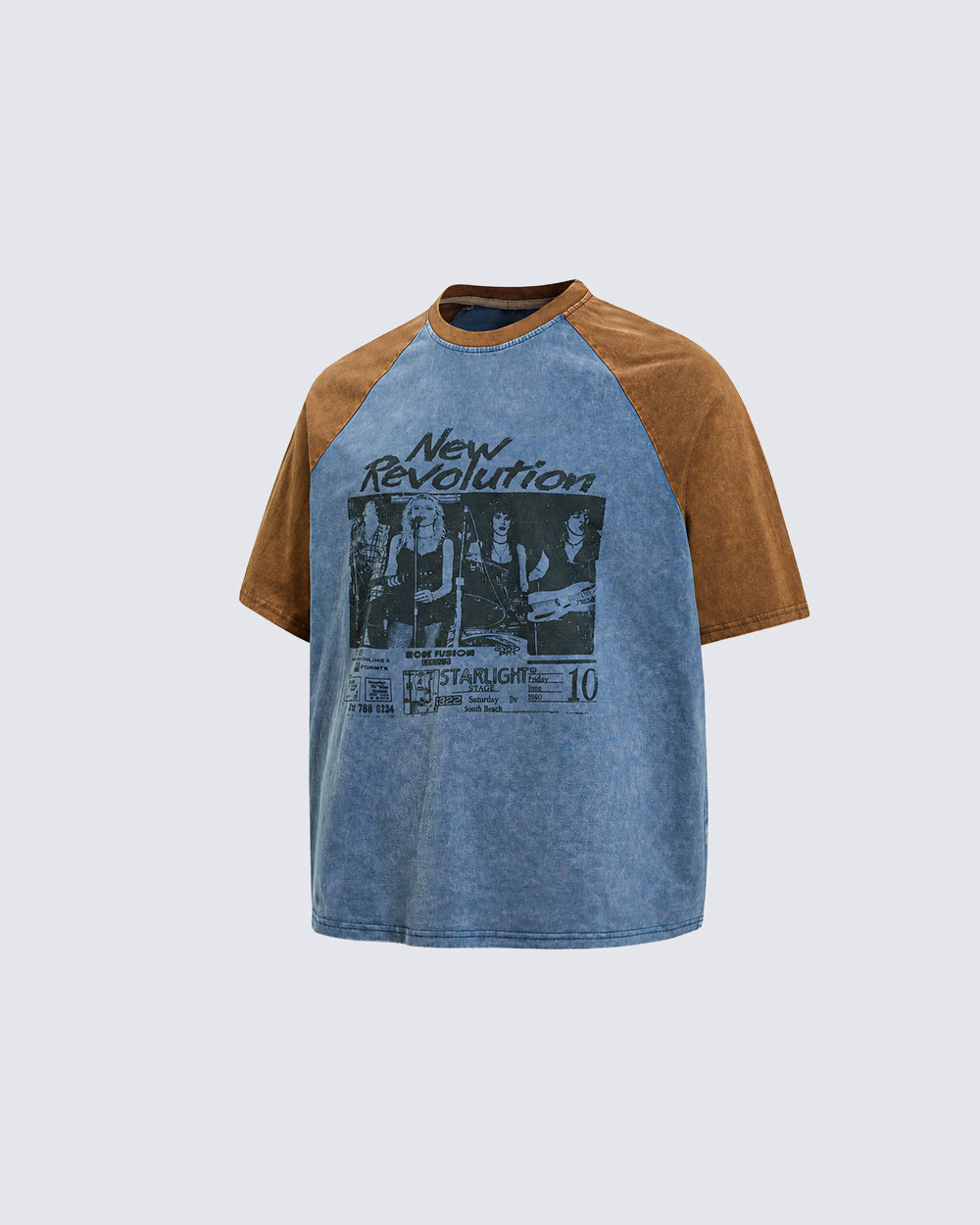 GRYFT Retro Washed Patchwork Tee
