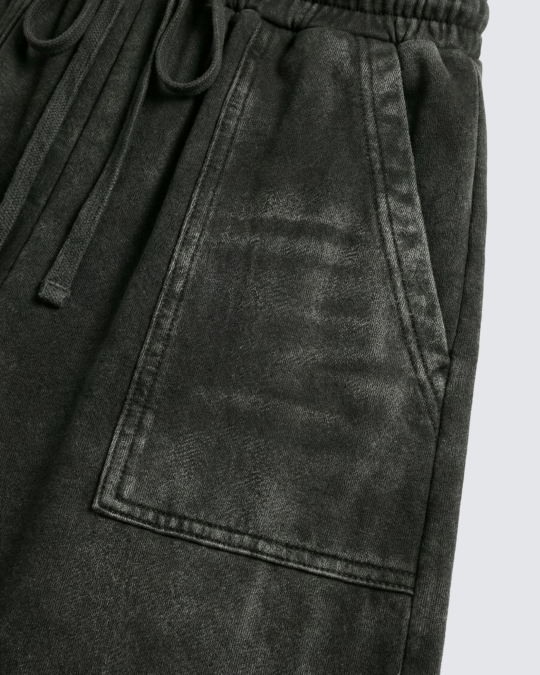LOW SATURATION-Spring New Washed Zip Hem Sweatpants