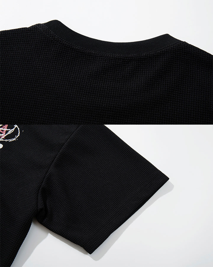 New Waffle Washed Statement T-Shirt