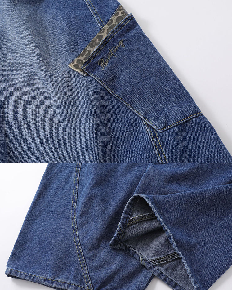 Oversized Denim Cargo Pants