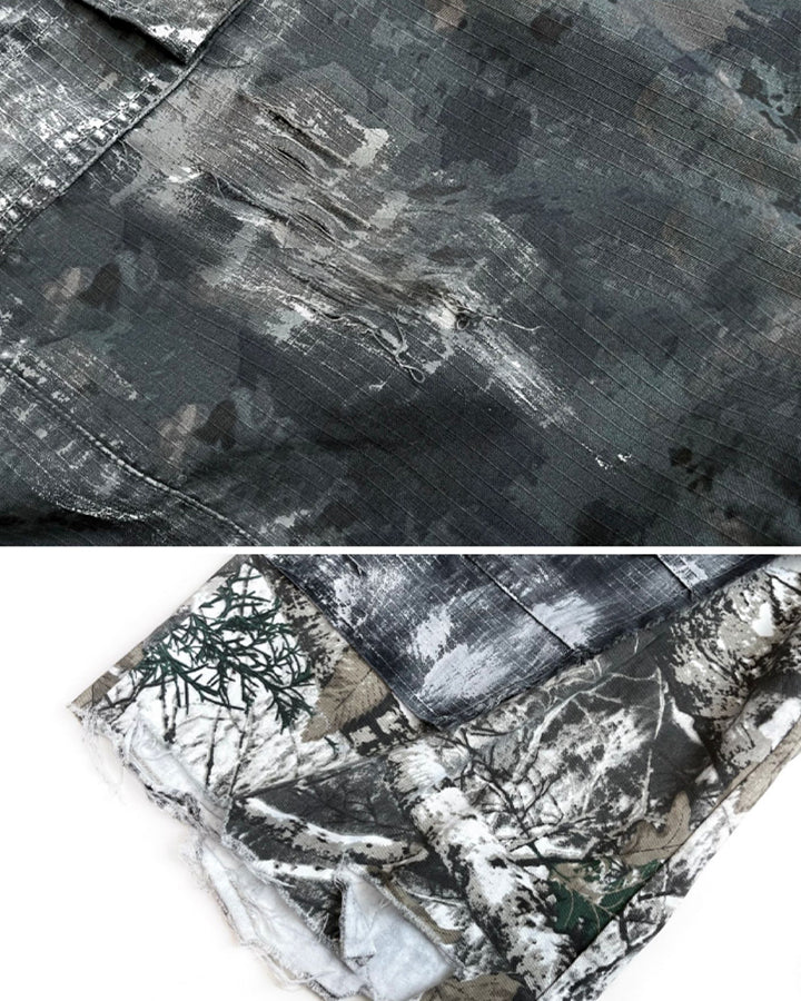 GRYFT Grunge Layered Shorts