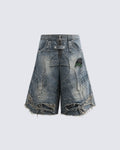 GRYFT High Street Distressed Shorts