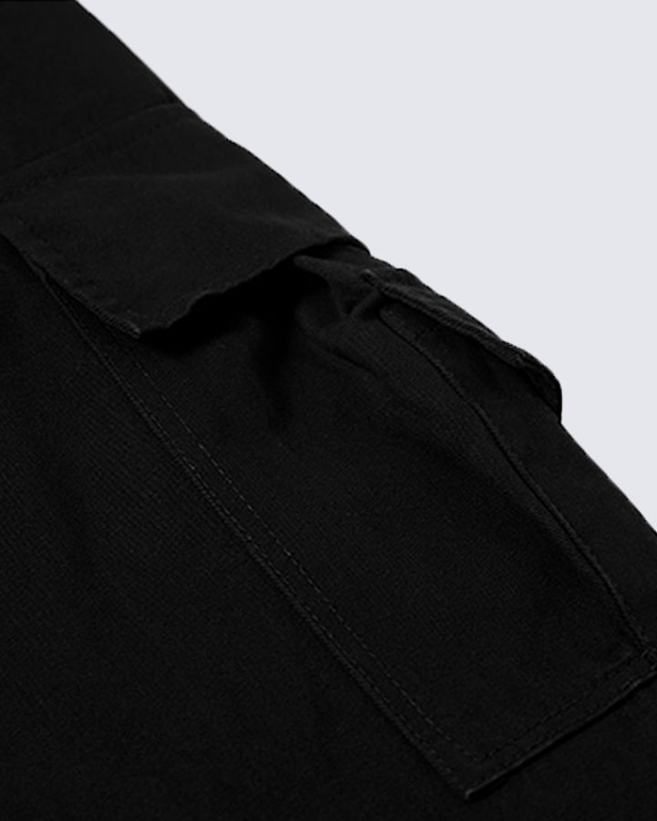 Cross Letter Print Wide-Leg Cargo Pants