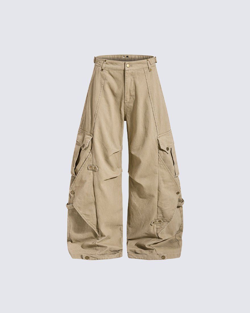 GRYFT Vintage Utility Cargo Wide Leg Pants