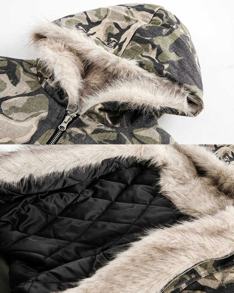 Camouflage Fleece-Lined Double-Belt Set