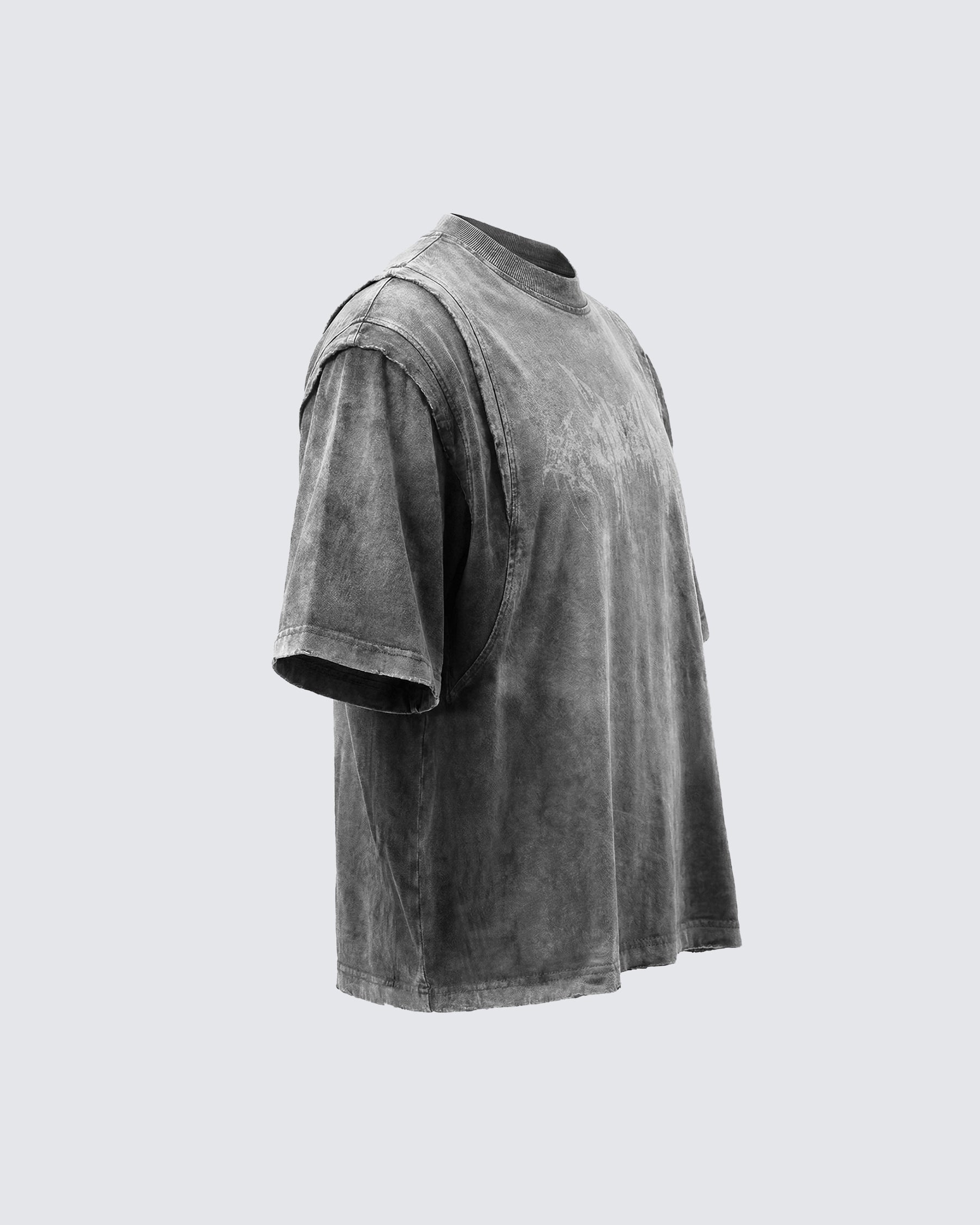 GRYFT-Washed Vintage Graphic T-Shirt
