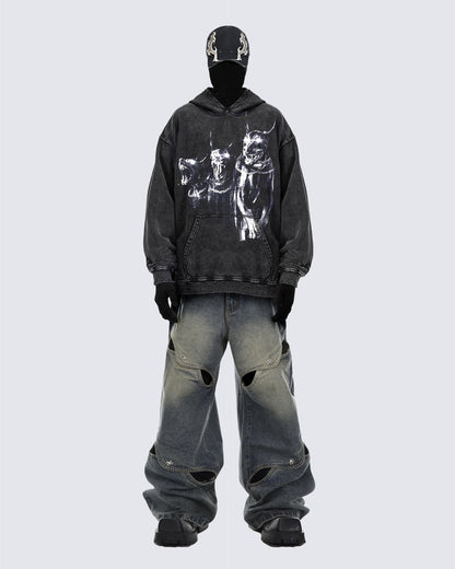 GRYFT Street Fashion Denim Pants