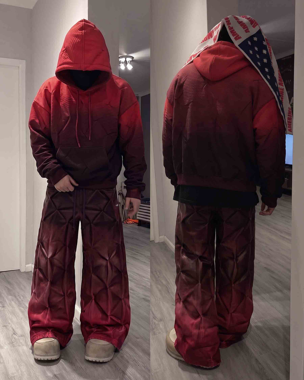 GRYFT RED RUST Series | Structural Wide Leg Pants
