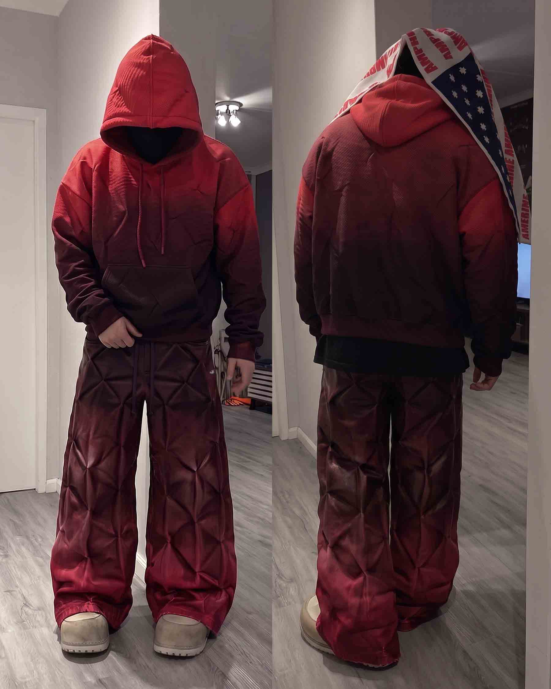 GRYFT RED RUST Series | Structural Wide Leg Pants
