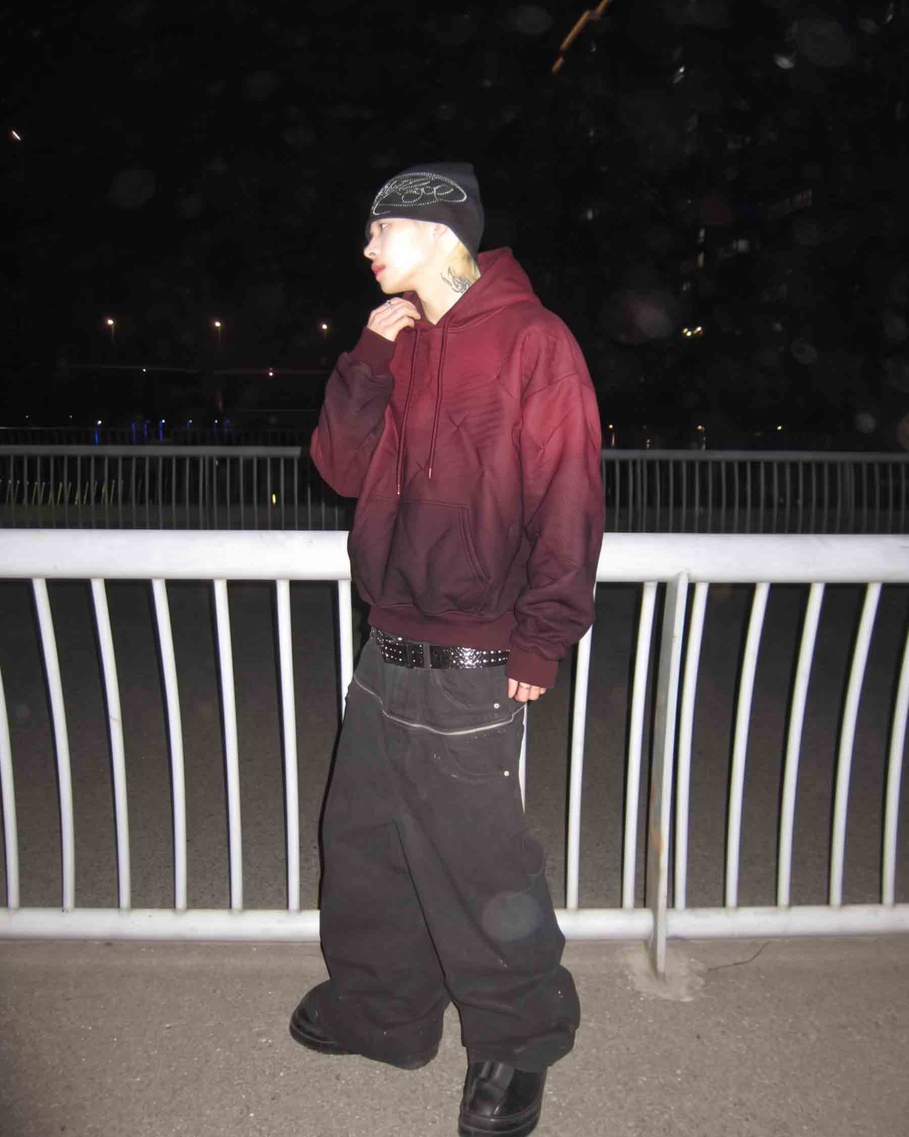GRYFT RED RUST Series | Structural Oversized Hoodie