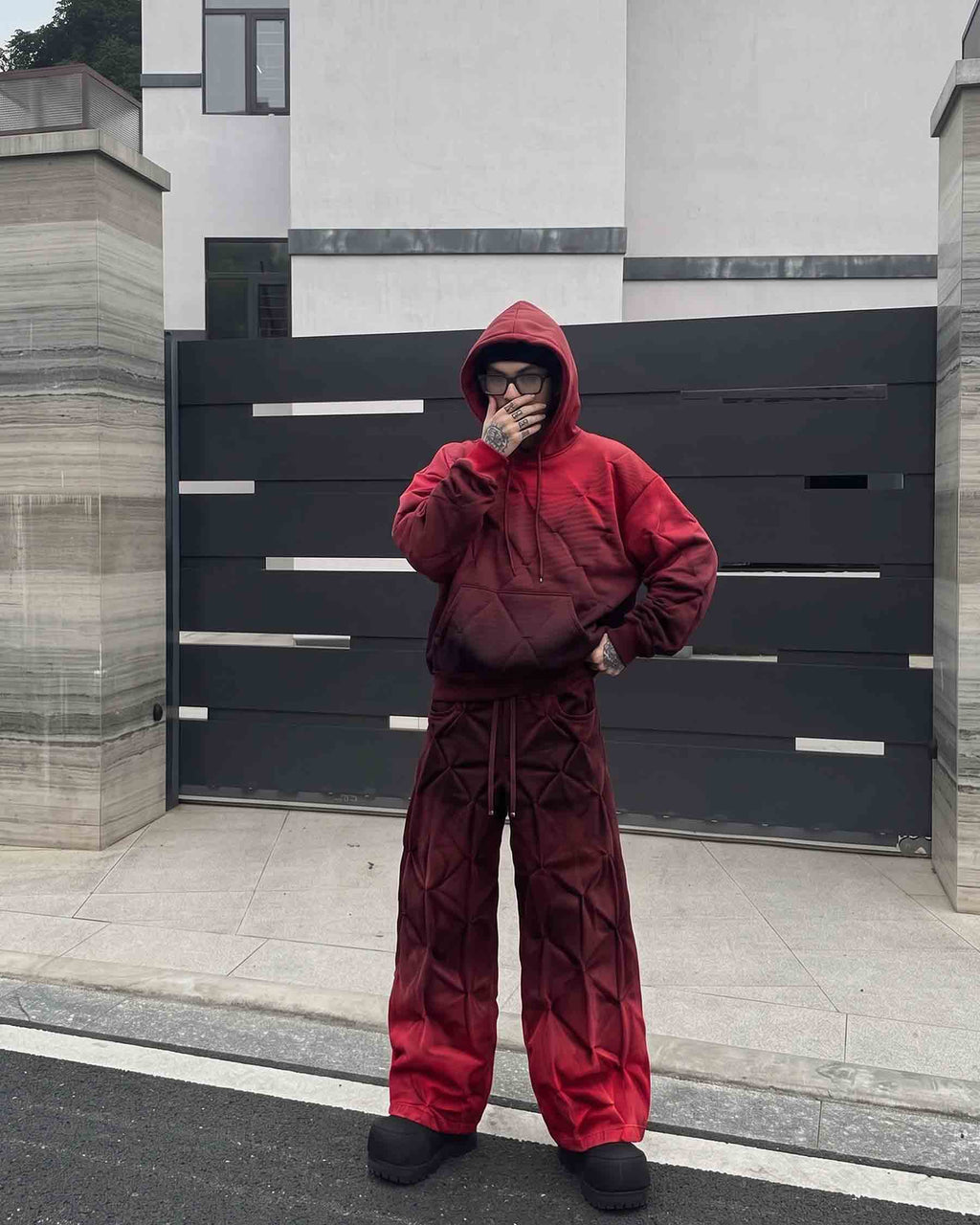 GRYFT RED RUST Series | Structural Wide Leg Pants