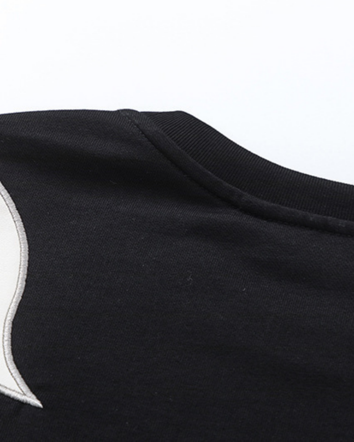 Abstract Flame Graphic Short Sleeve Top