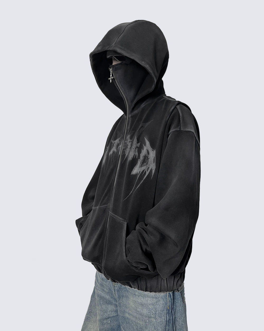 GRYFT Stonewashed Balaclava Integrated Hoodie