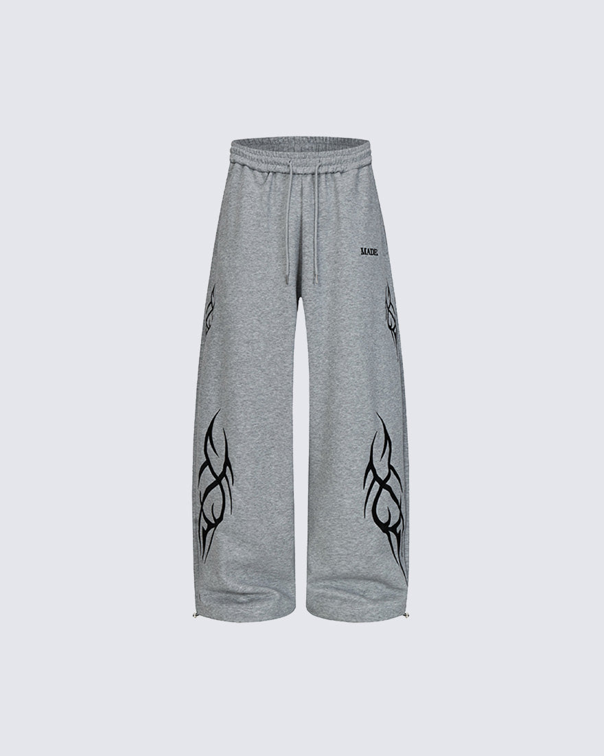 Vintage Tribal Print Relaxed Sweatpants