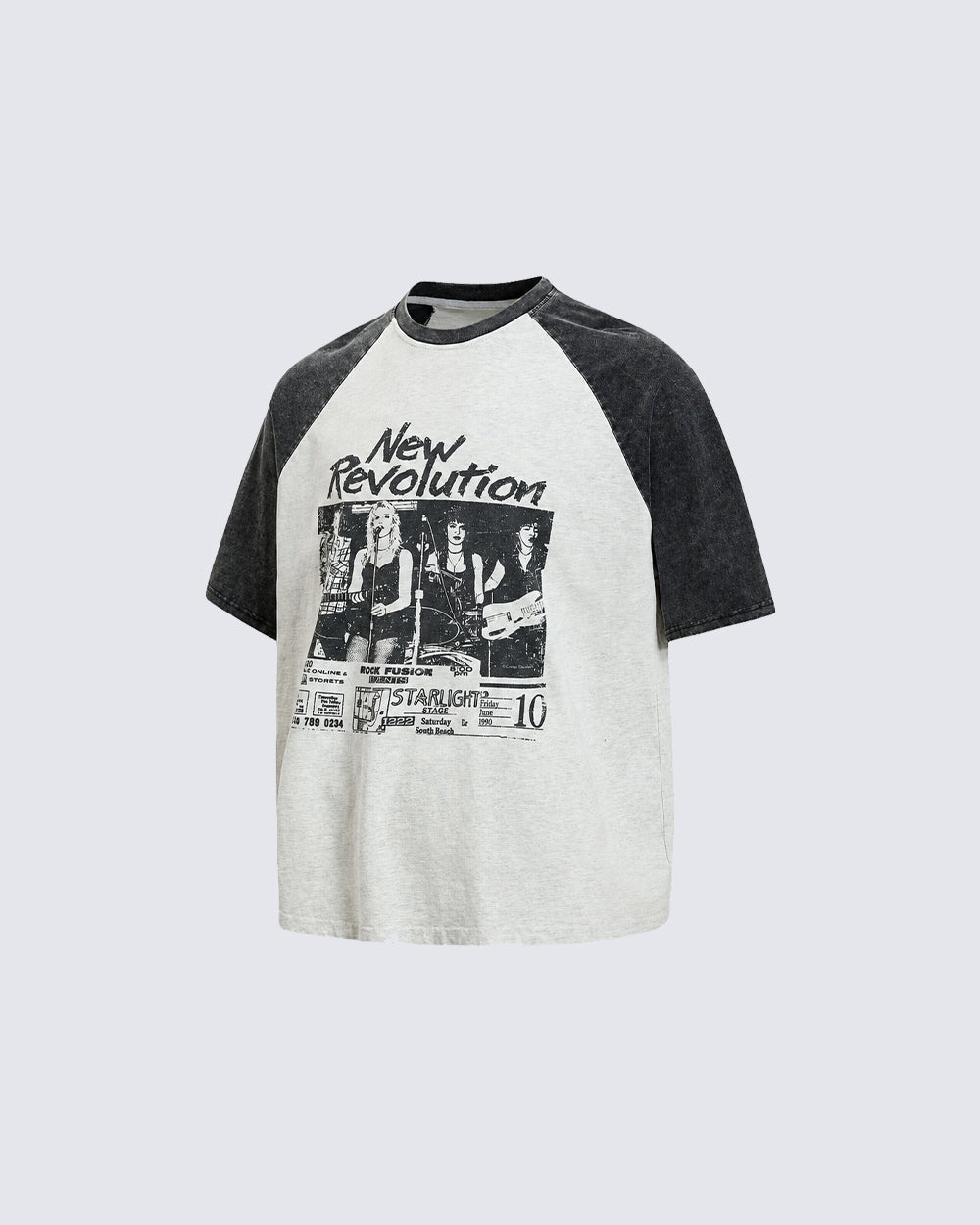 GRYFT Retro Washed Patchwork Tee