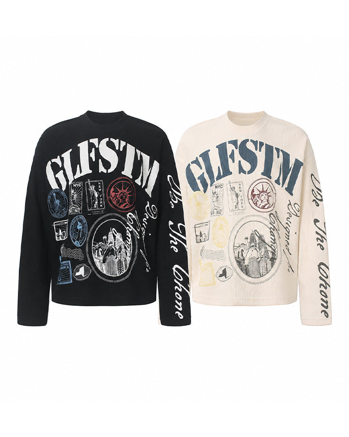 GRYFT Street Waffle NYC Graphic Long-Sleeve T-Shirt