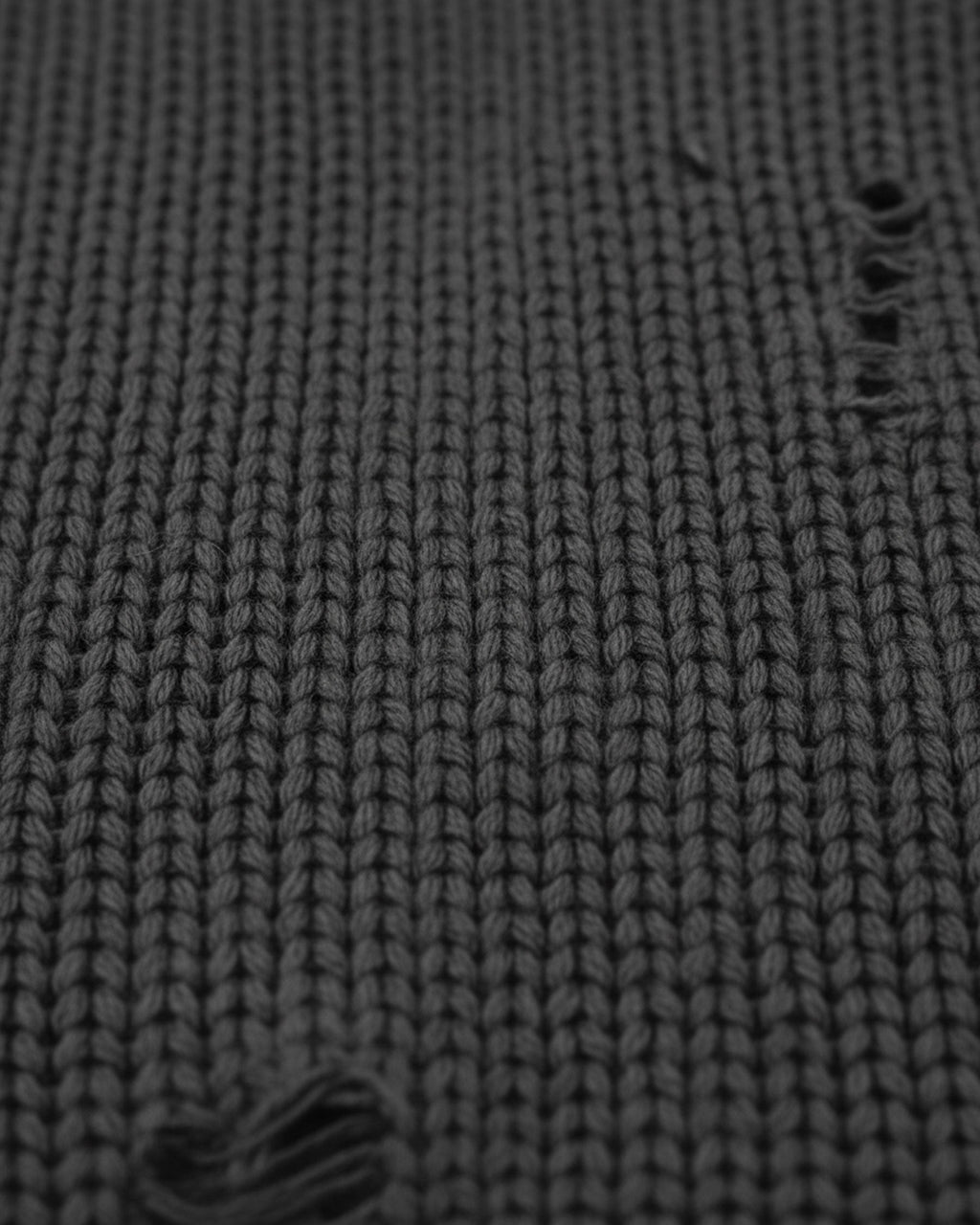 GRYFT Destroyed Knitted Sweater Plush Coat
