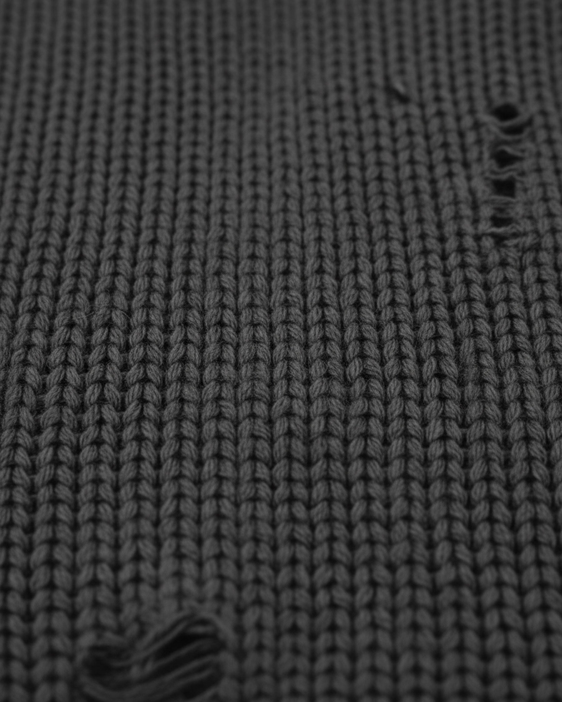 GRYFT Destroyed Knitted Sweater Plush Coat