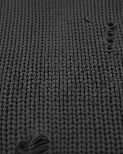 GRYFT Destroyed Knitted Sweater Plush Coat