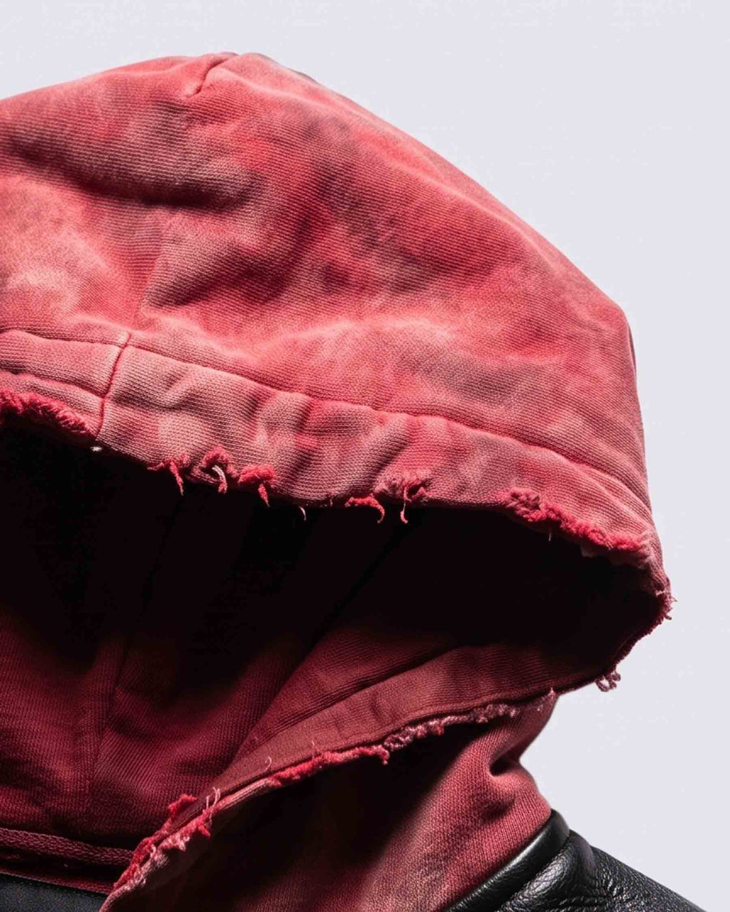GRYFT RED RUST Series | Vintage Leather Hooded Bomber Jacket