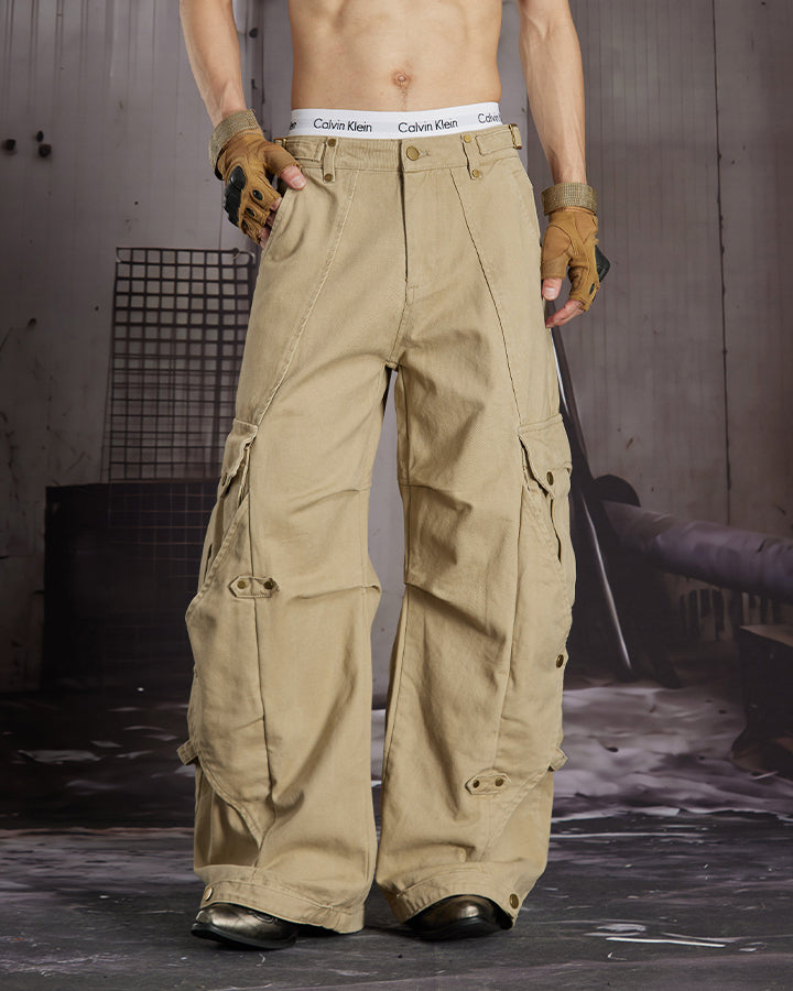 GRYFT Vintage Utility Cargo Wide Leg Pants