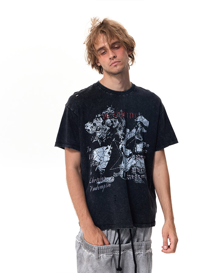 GRYFT Grunge Distressed Tee