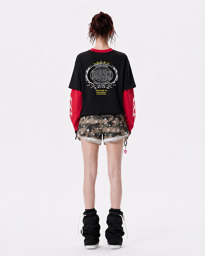GRYFT American Streetwear Layered Long Sleeve T-Shirt