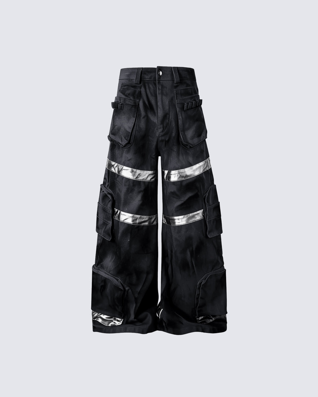 Reflective Distressed Denim Pants