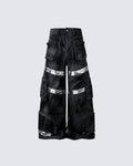 Reflective Distressed Denim Pants