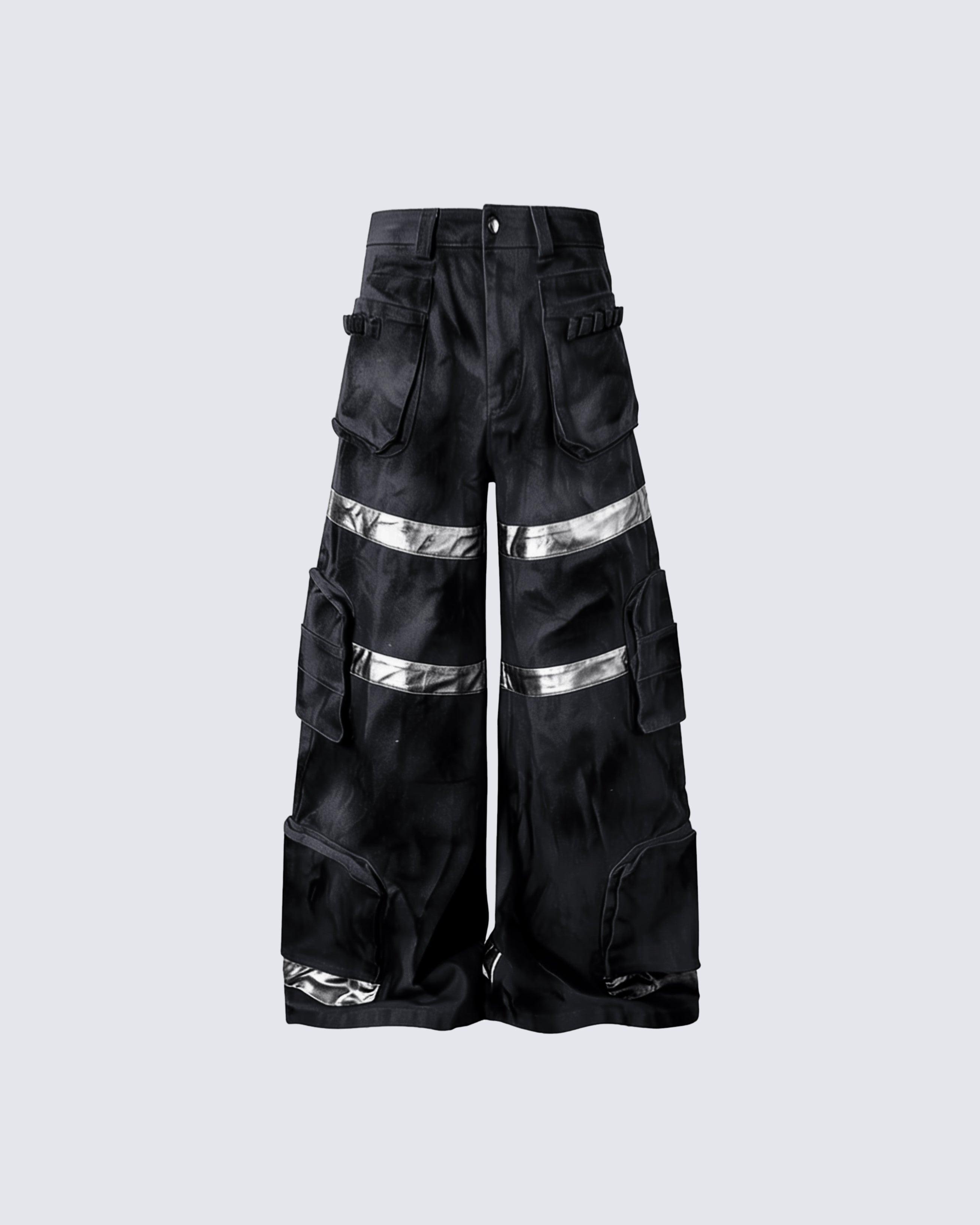 Reflective Distressed Denim Pants