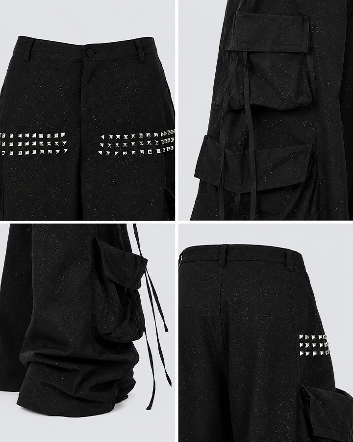GRYFT Punk Studded Multi-Pocket Baggy Cargo Pants