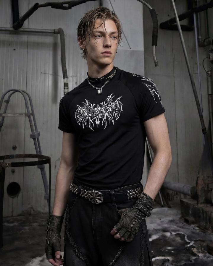 American Tribal Graphic Black Sports Tee