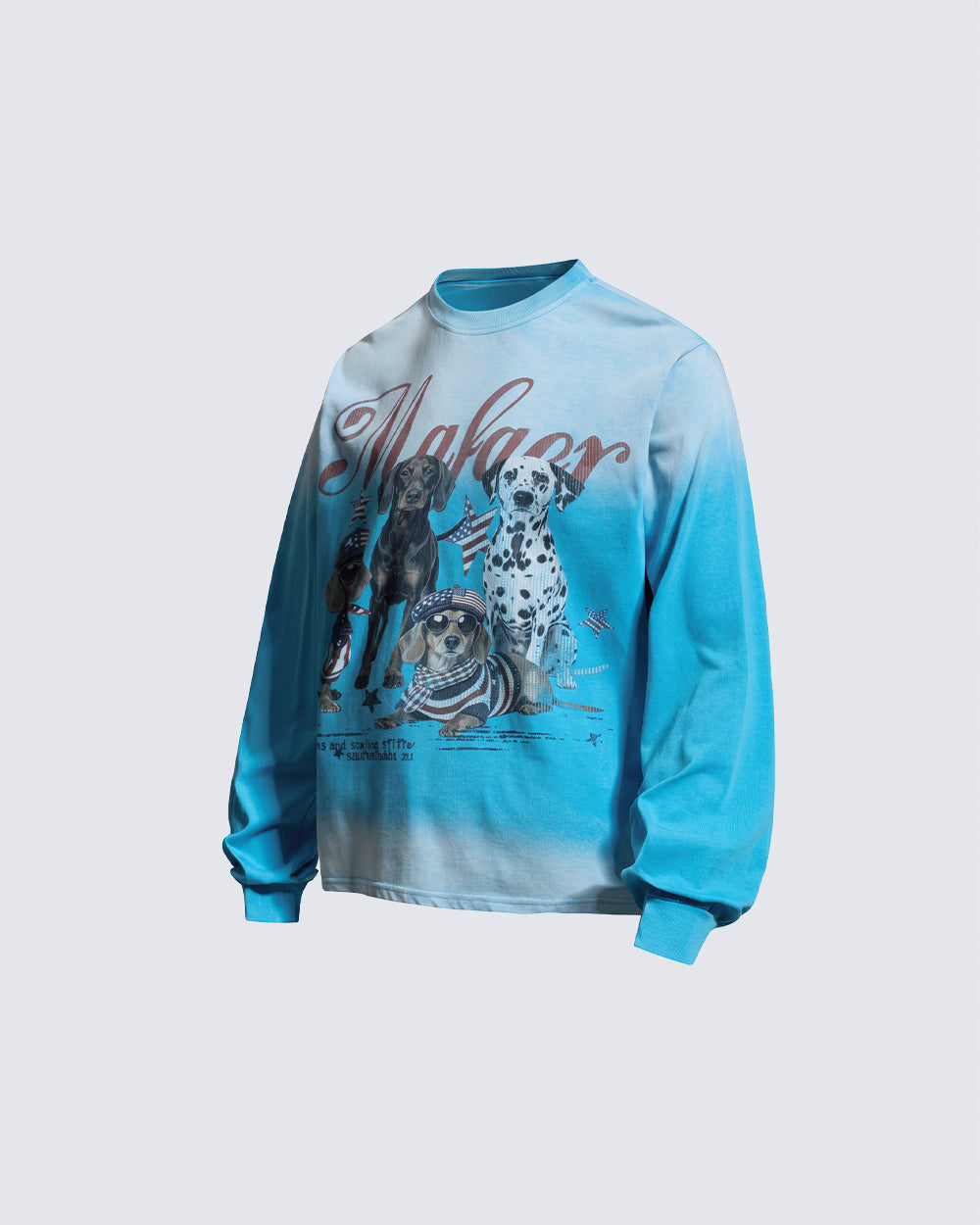 GRYFT Vintage Washed Dog Graphic Long-Sleeve T-Shirt