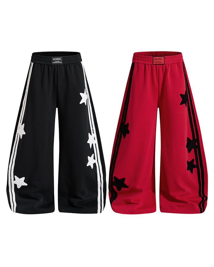 GRYFT Y2K Star Stripe Baggy Scimitar Pants