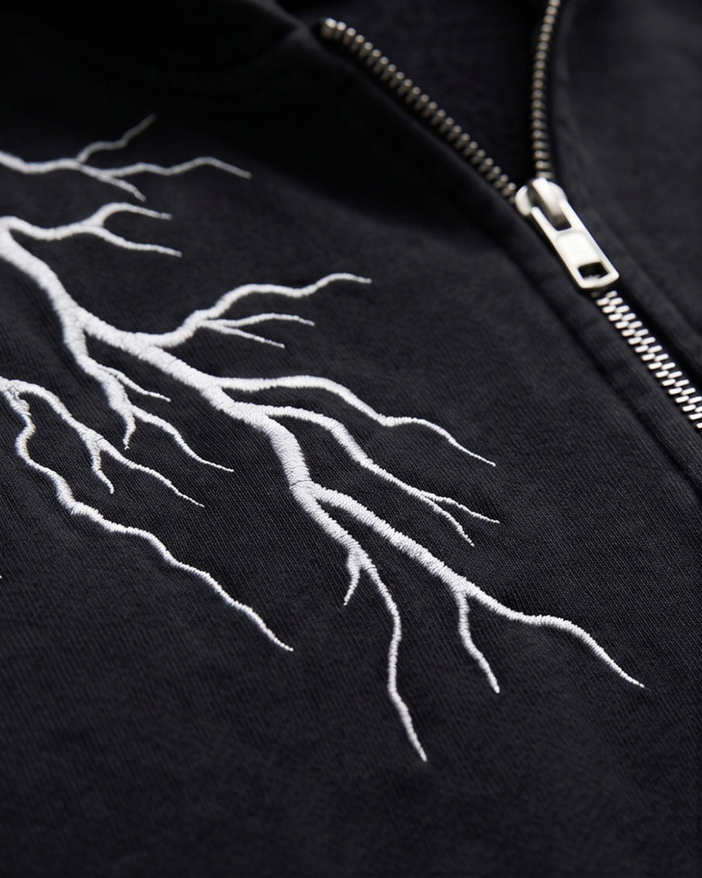 LIGHTNING Series | New Dark Hooded Zip Sweatshirt