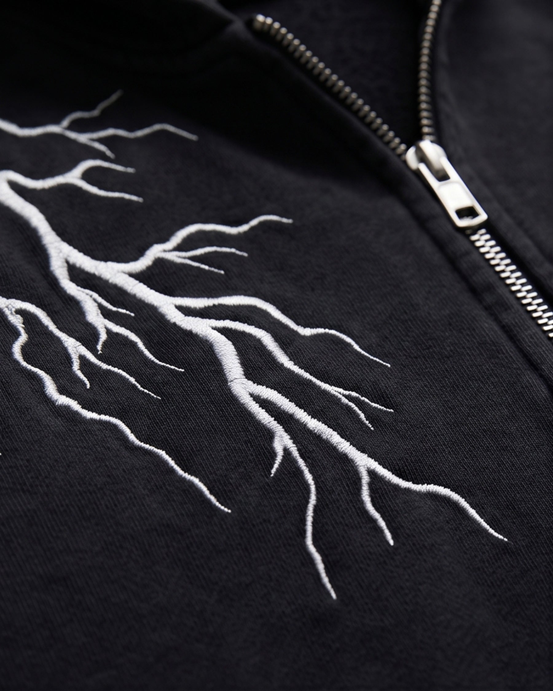 LIGHTNING Series | New Dark Hooded Zip Sweatshirt
