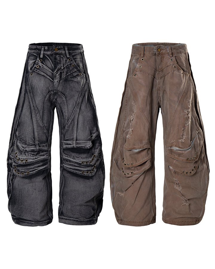 GRYFT Utility Washed Cargo Jeans