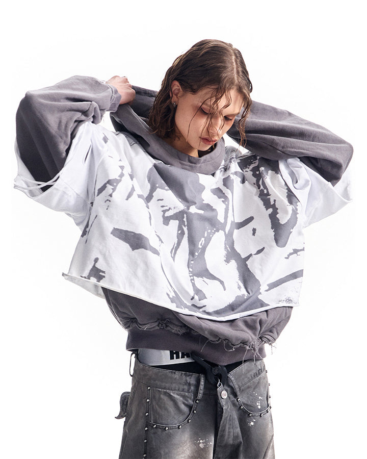 GRYFT Grunge Layered Hoodie