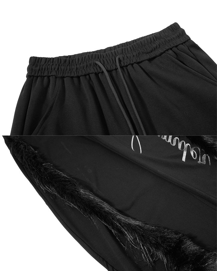 GRYFT Gothic Fringe Embroidered Wide Leg Pants