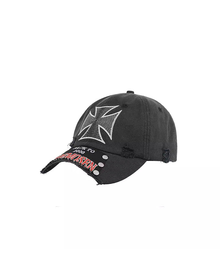 New Vintage Cross Stud Baseball Cap