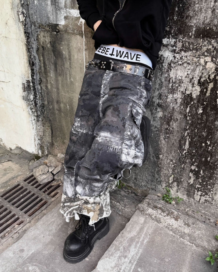 GRYFT Grunge Layered Shorts