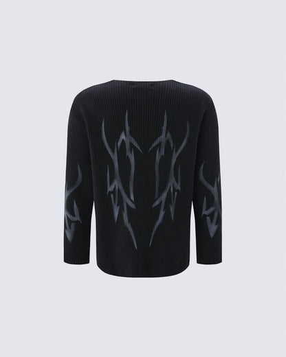 GRYFT Gothic Graphic Sweater