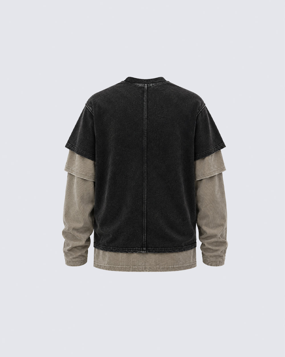 GRYFT Grunge Distressed Patchwork Layered Tee