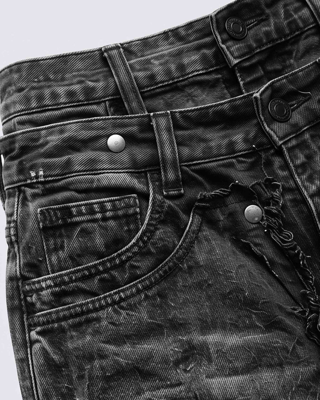 GRYFT RED RUST Series | Distressed Wide Leg Jeans