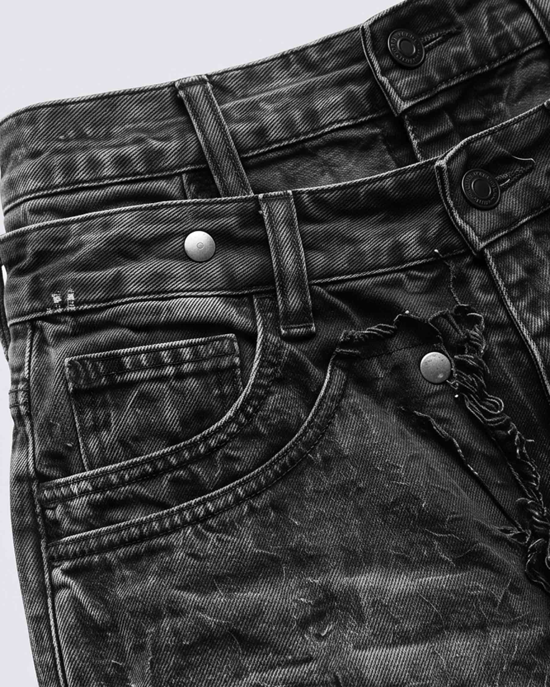 GRYFT RED RUST Series | Distressed Wide Leg Jeans