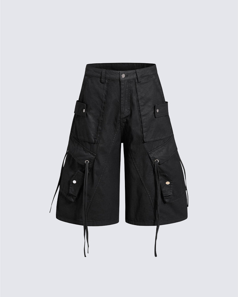 High-Street Drawstring Cargo Shorts
