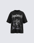 GRYFT Gothic Cross Graphic Oversized T-Shirt