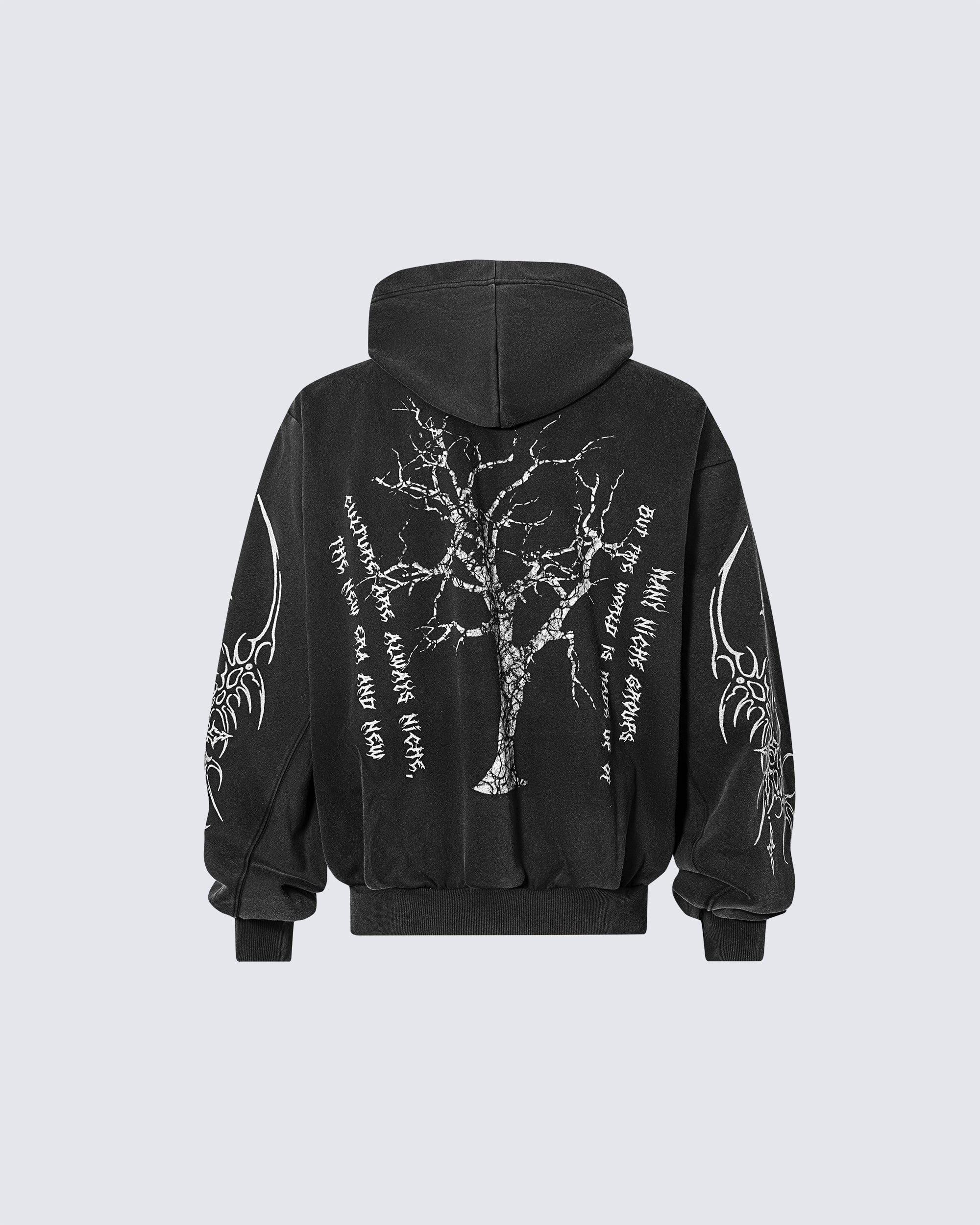Gothic Print Loose Sports Casual Tracksuit