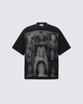 American Retro Studded Print Fashion T-Shirt