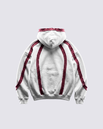 GRYFT SYMBIOTE Raw-Edge Contrast Zip-Up Hoodie
